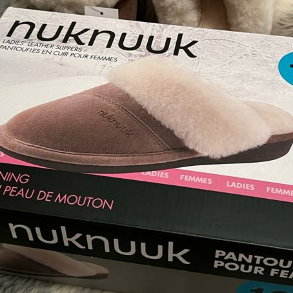 Leather slippers